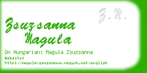 zsuzsanna magula business card